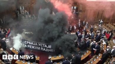 Serbia opposition under fire for smoke and protest in Parliament